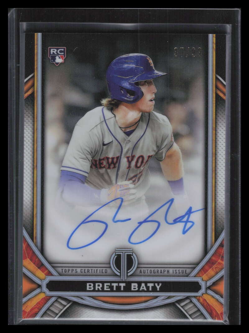 2023 Topps Tribute League Inauguration Autographs Brett Baty Rookie Auto 37/99
