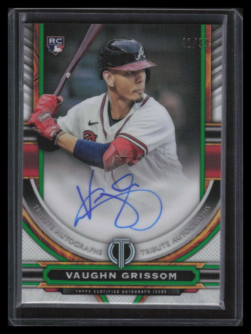 2023 Topps Tribute Autographs Green TAGVR Vaughn Grissom Rookie Auto 41/99
