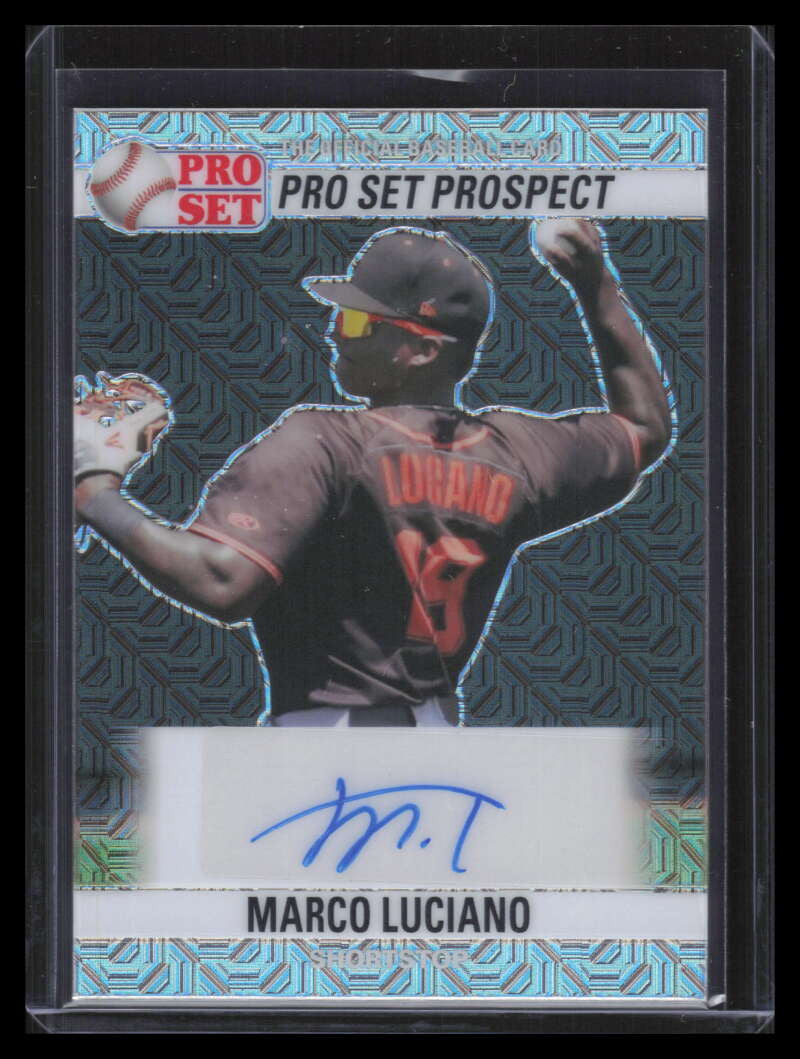 DELETE 155879 2021 Leaf Pro Set Metal '90 Mojo Silver ps0ml1 Marco Luciano Rookie Auto 3/4