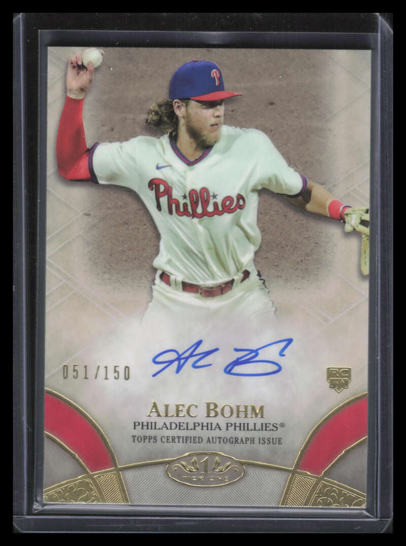 2021 Topps Tier One Break Out Autographs BOAAB Alec Bohm Rookie Auto 51/150