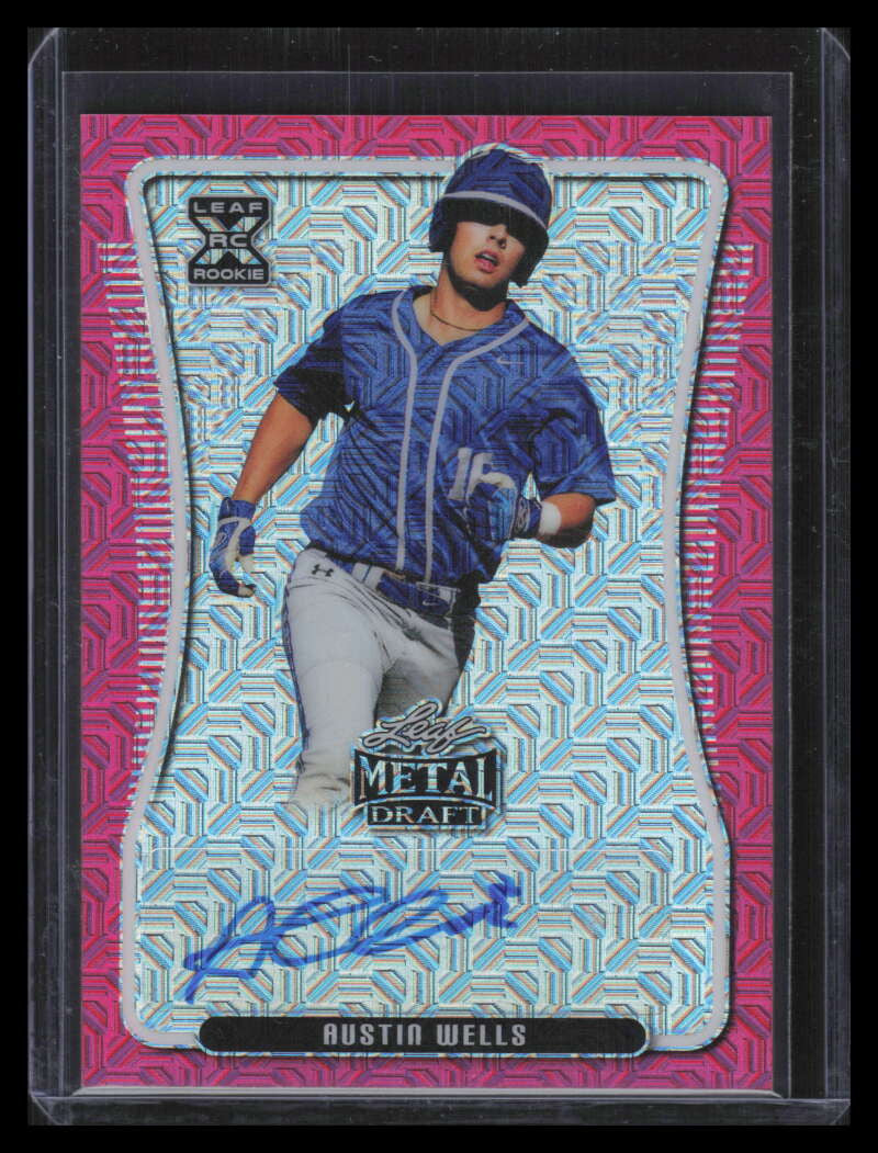 2020 Leaf Metal Draft Pink Mojo baaw2 Austin Wells Rookie Auto 2/5