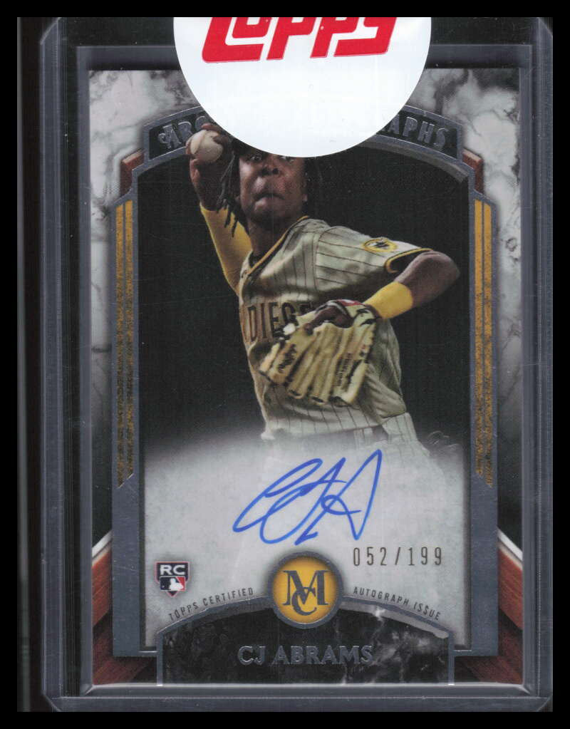 2022 Topps Museum Collection Archival Autographs CJ Abrams Rookie Auto 52/199