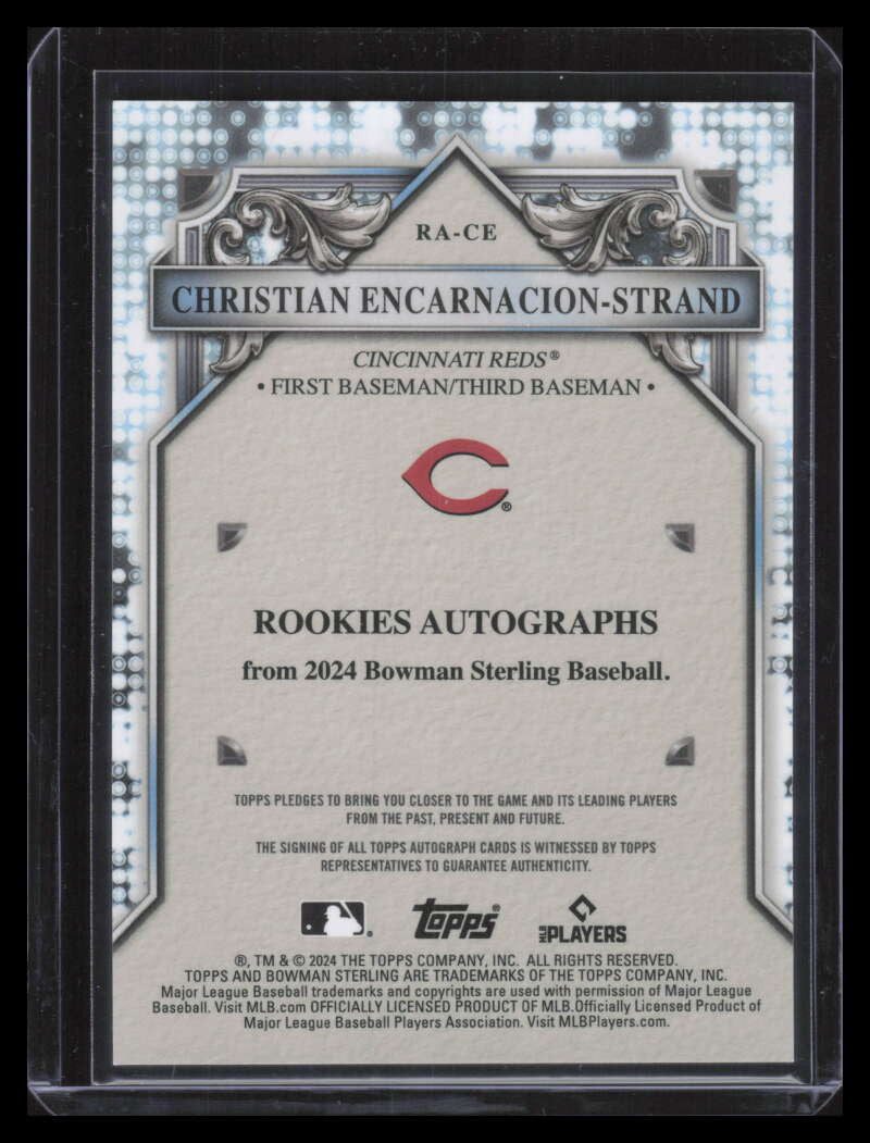 2024 Bowman Sterling Orange Refractor Christian Encarnacion-Strand RC Auto 34/75