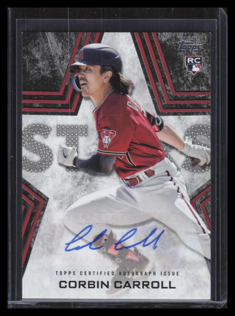 2023 Topps Baseball Stars Autographs Black Corbin Carroll Rookie Auto 70/199