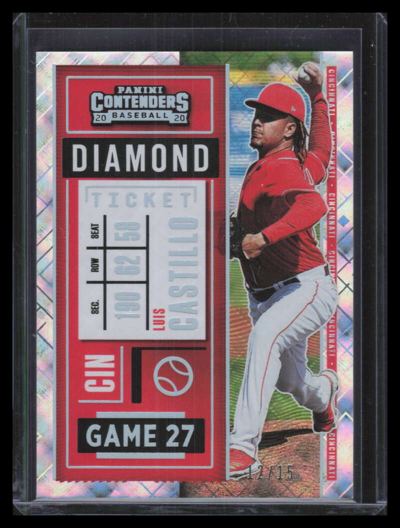 2020 Panini Contenders Diamond Ticket 85 Luis Castillo 12/15