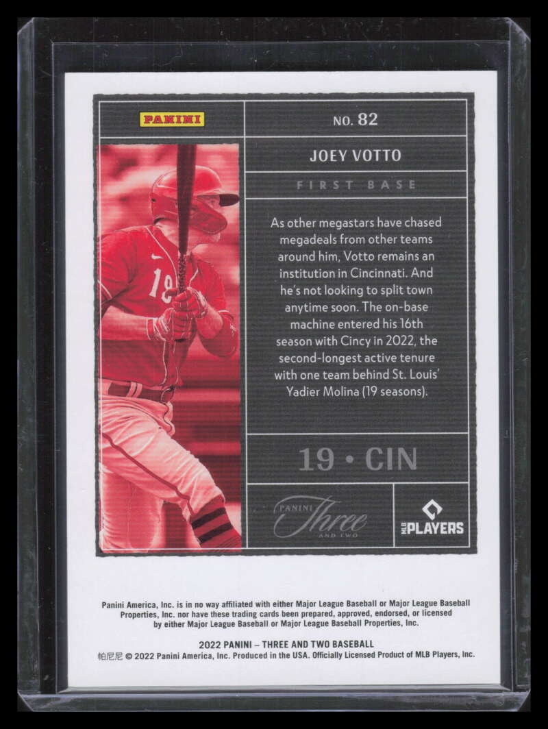 2022 Panini Three and Two 82 Joey Votto 11/99
