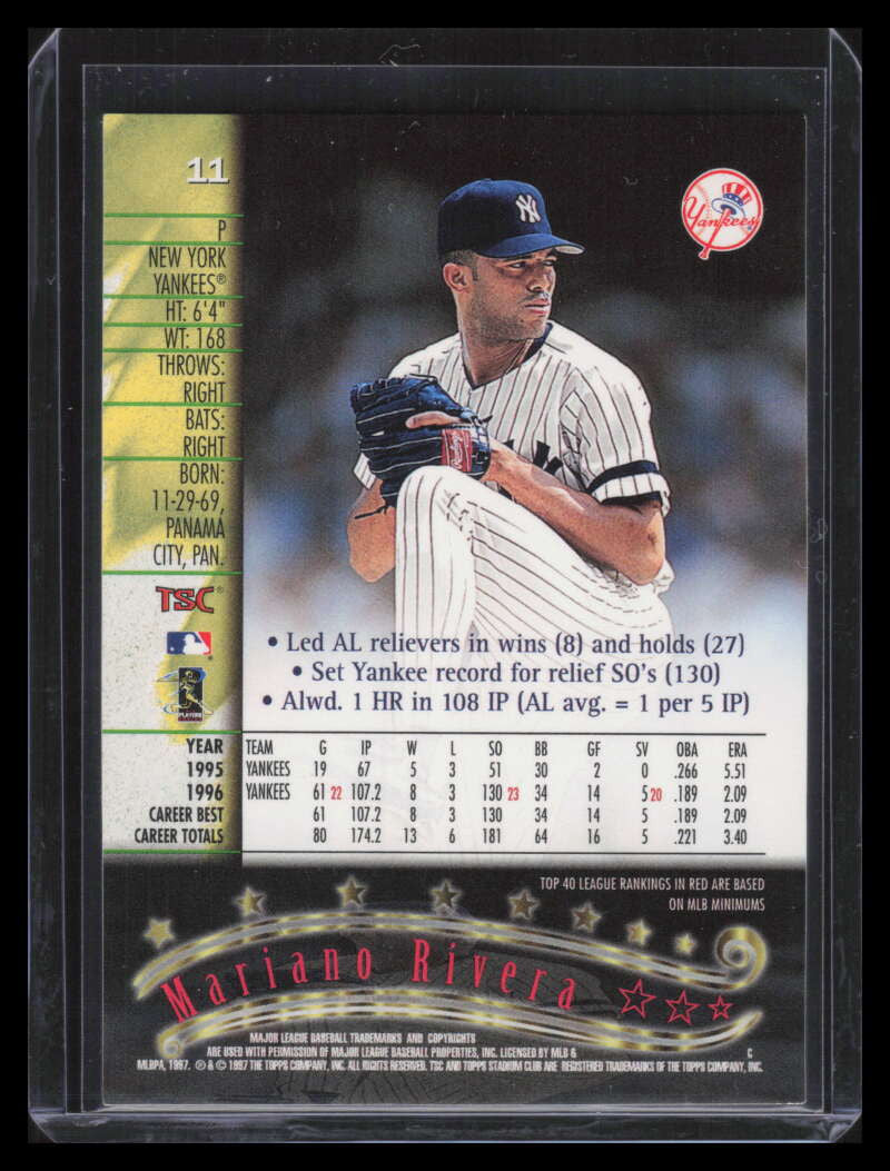 1997 Stadium Club Matrix 11 Mariano Rivera