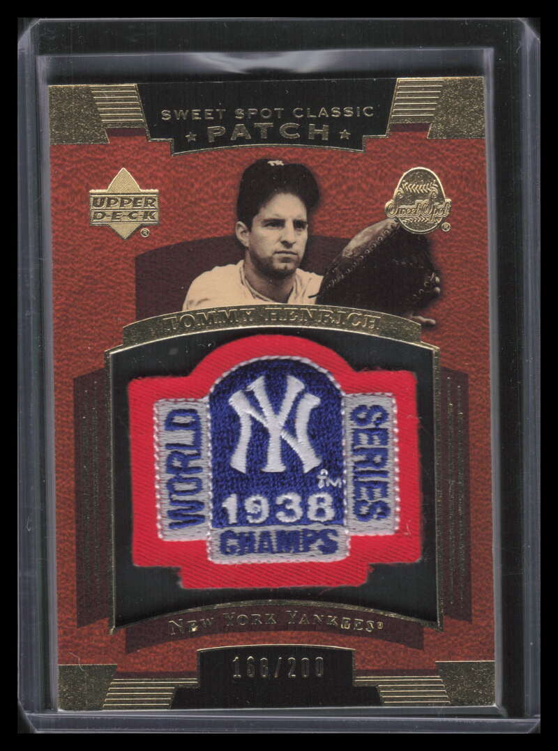 2004 Sweet Spot Classic 200 SSPTH Tommy Henrich 1938 World Series Patch 168/200