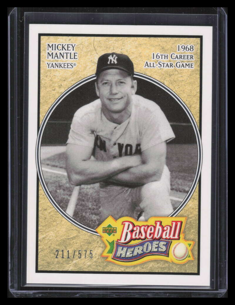 SOLD 156027 2005 Upper Deck Baseball Heroes 161 Mickey Mantle 211/575