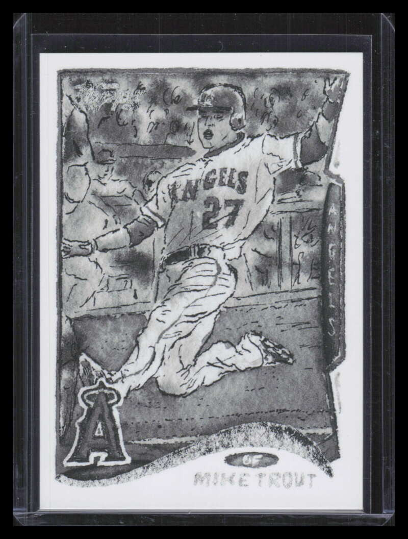 2024 Topps X Spotlight Andy Friedman Grayscale Filter 6 Mike Trout 19/49