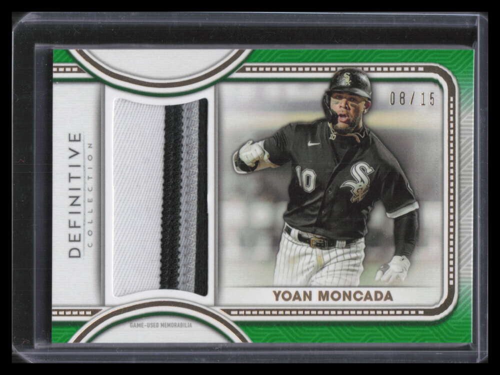 2022 Topps Definitive Collection Jumbo Relics Green Yoan Moncada Patch 8/15