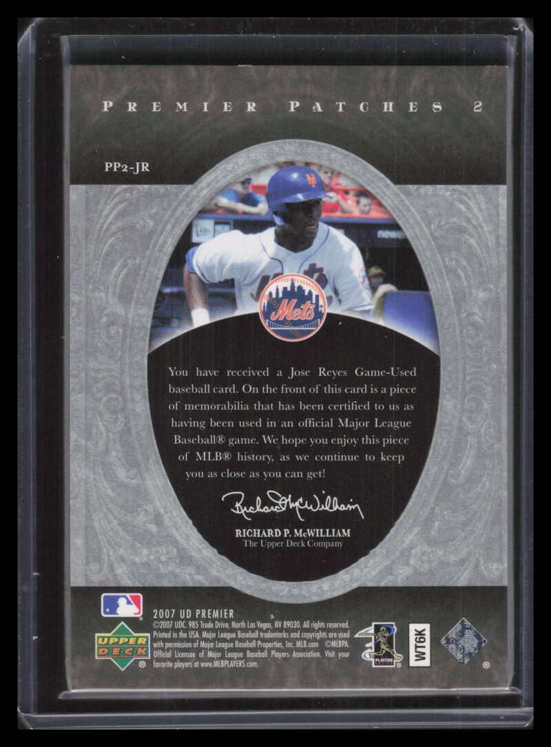 DELETE 156139 2007 Upper Deck Premier Patches Dual JR Jose Reyes Dual Patch 55/75