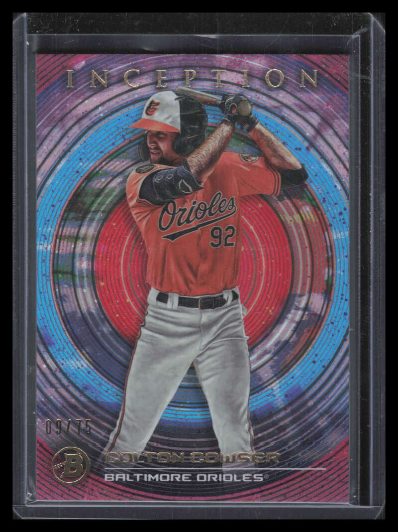 2022 Bowman Inception Fuchsia 36 Colton Cowser Rookie 9/75