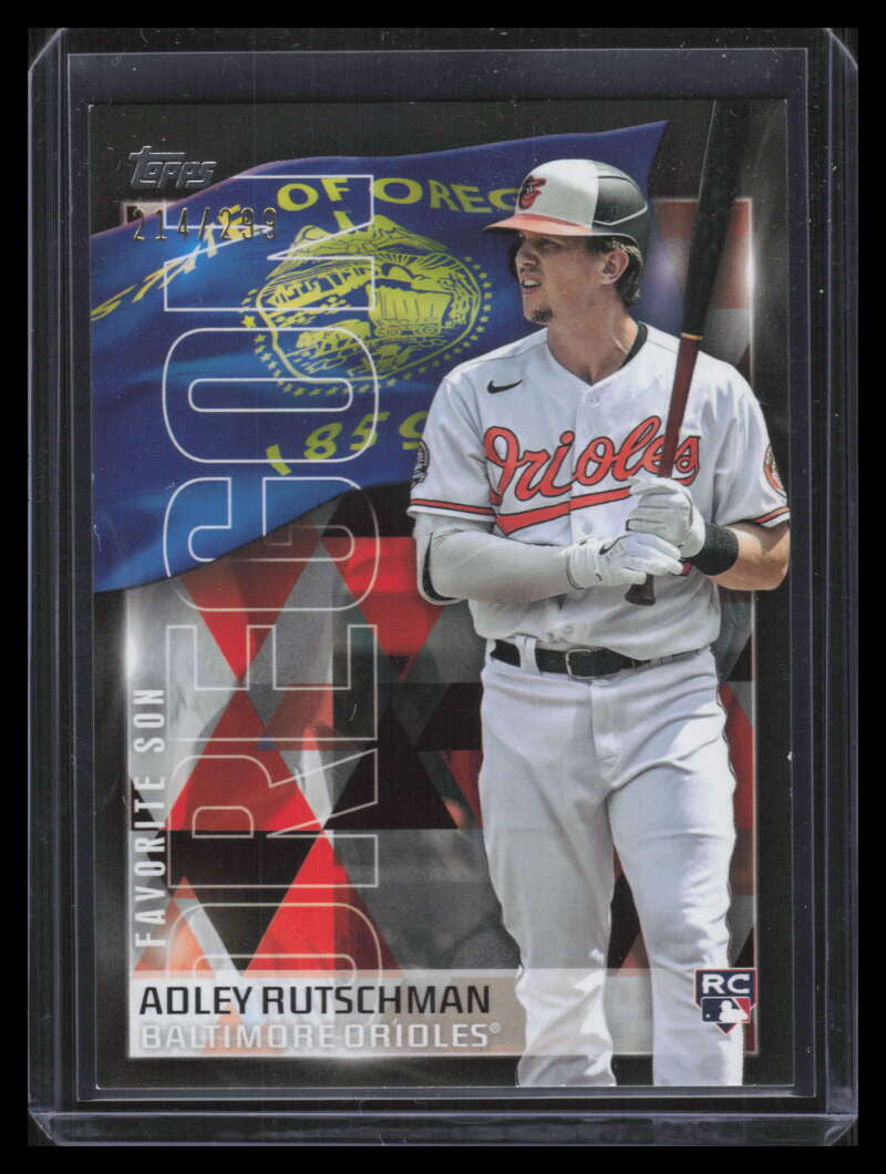 2023 Topps Favorite Sons Black fs19 Adley Rutschman Rookie 214/299