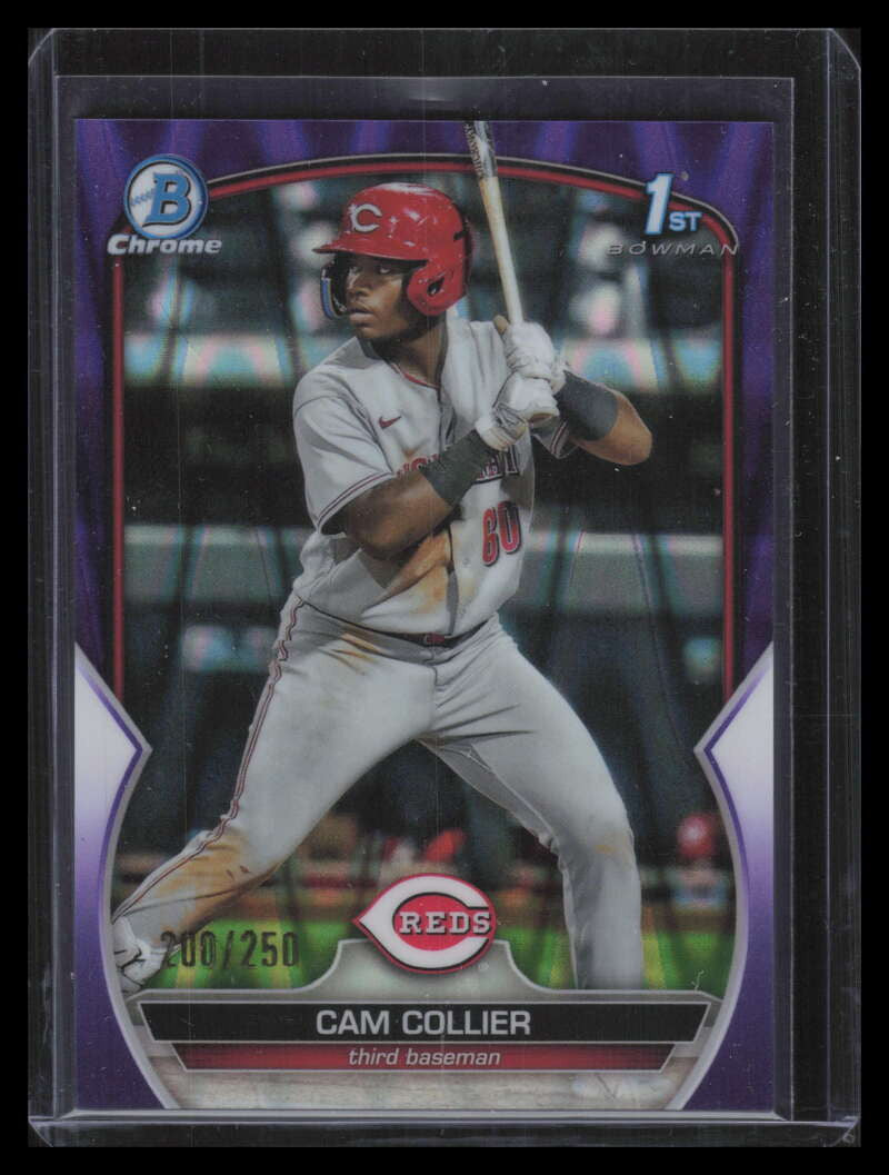 2023 Bowman Chrome Prospects Purple RayWave Refractor Cam Collier Rookie 200/250