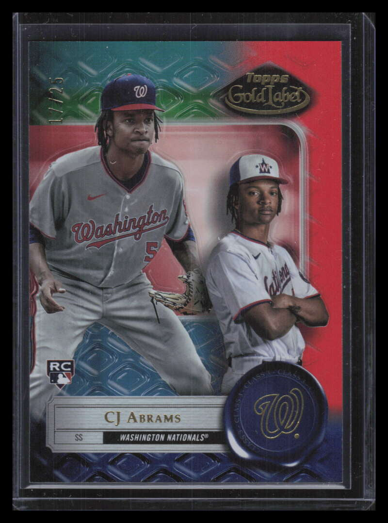 2022 Topps Gold Label Class 3 Red 38 CJ Abrams Rookie 17/25