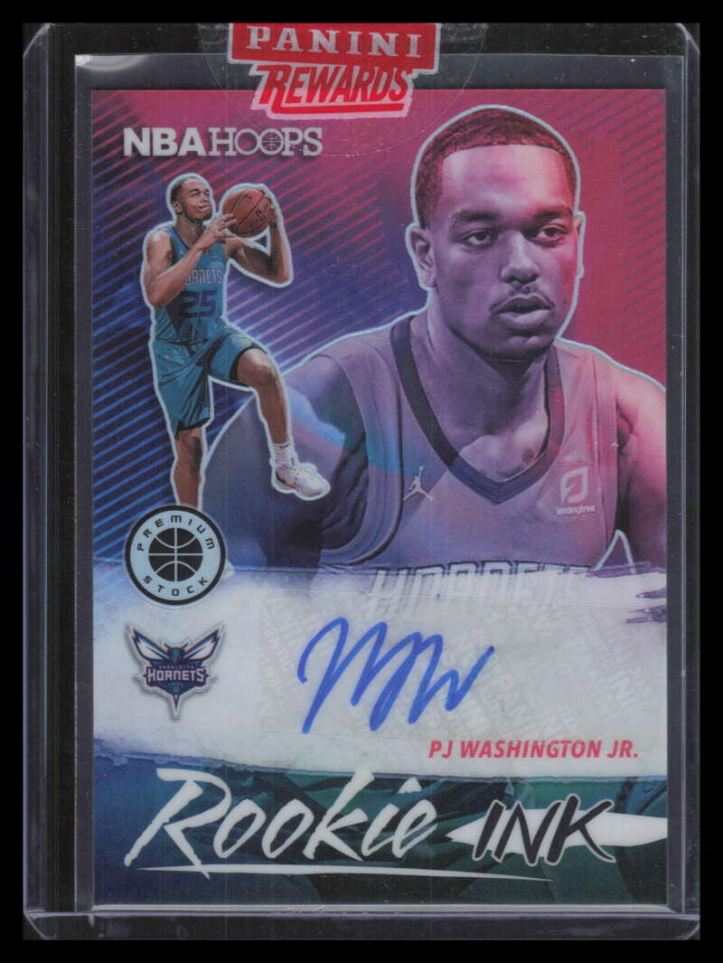 2019-20 Hoops Premium Stock Rookie Ink RIPJW PJ Washington Jr. Rookie Auto