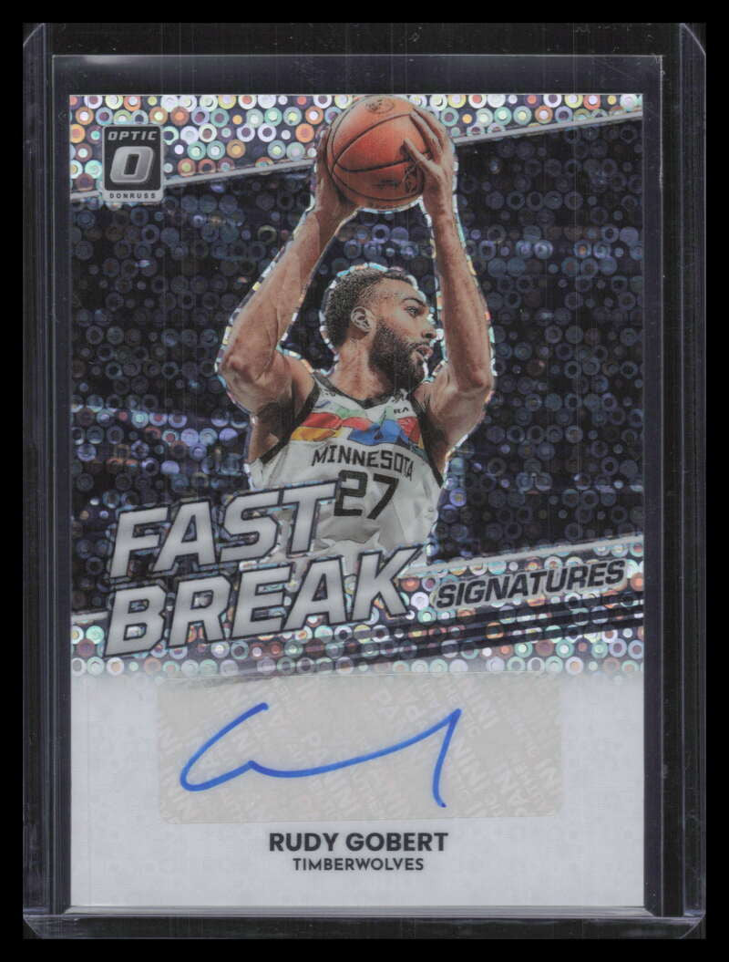 2022-23 Donruss Optic Fast Break Signatures 30 Rudy Gobert Auto