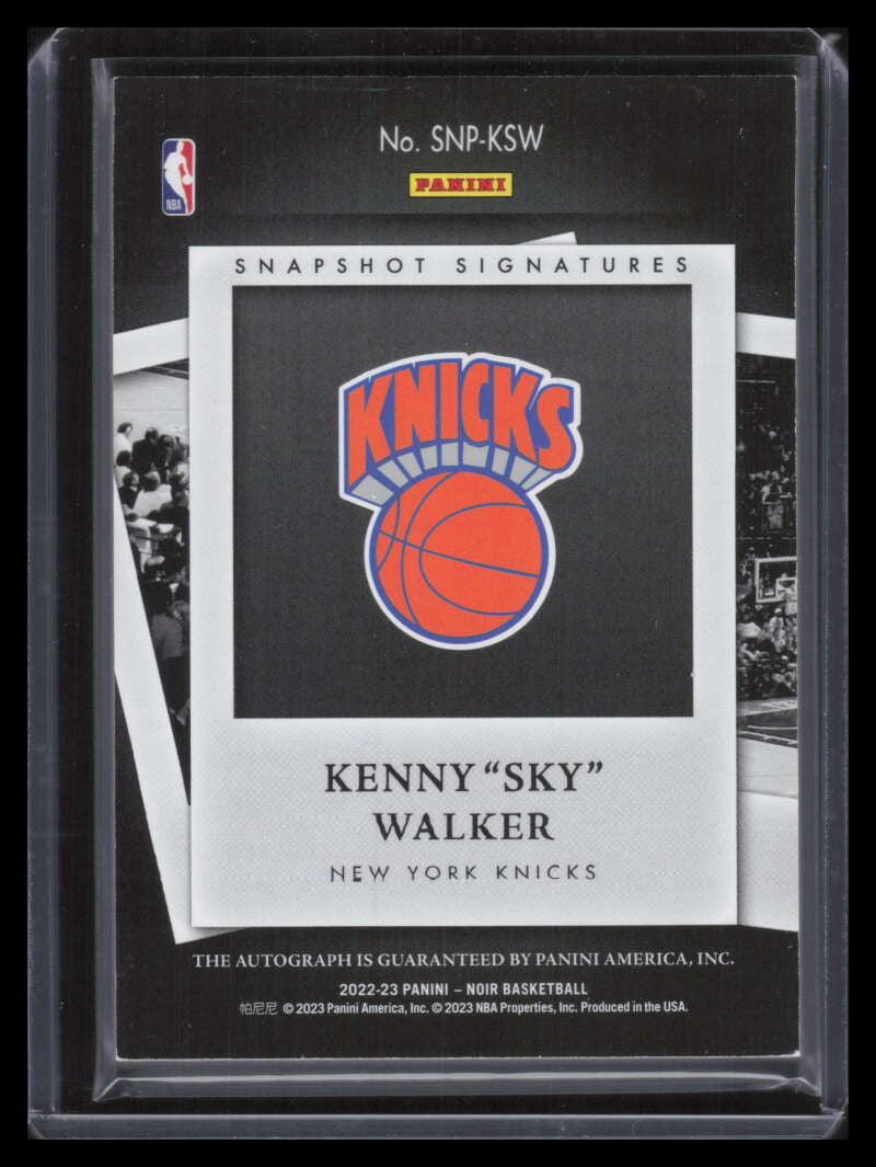 2022-23 Panini Noir Snapshot Signatures 29 Kenny Sky Walker Auto 77/99