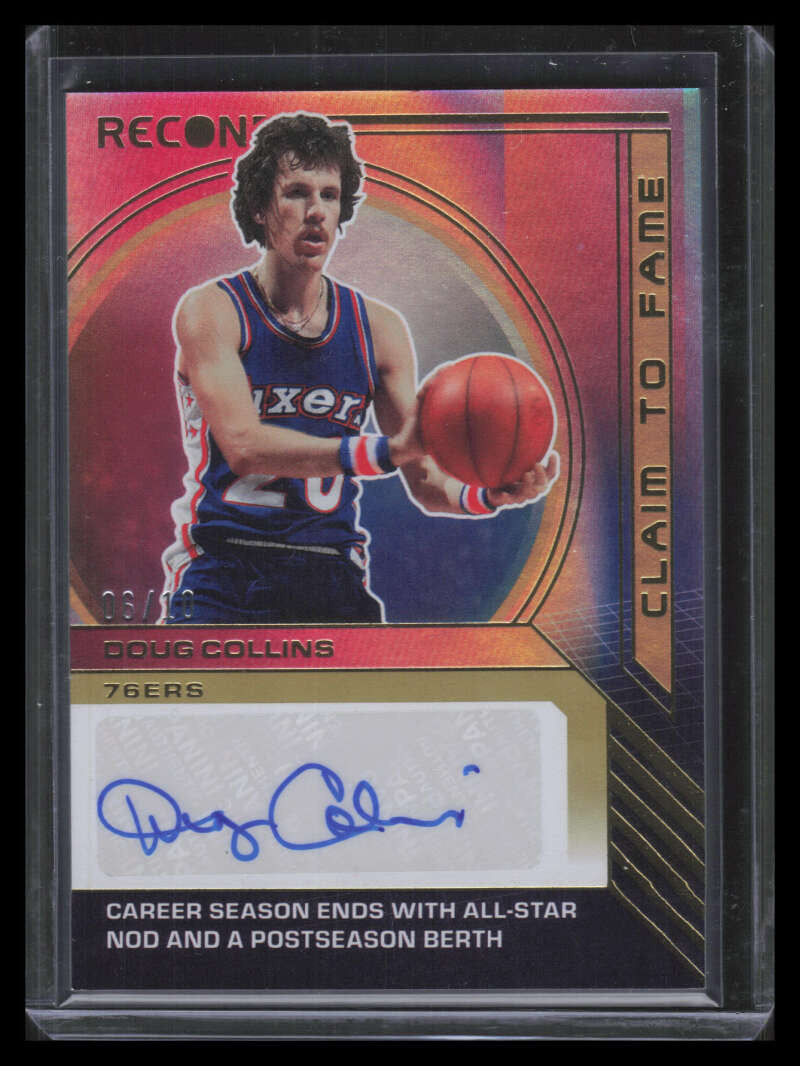 2022-23 Panini Recon Claim to Fame Signatures Gold 19 Doug Collins Auto 6/10