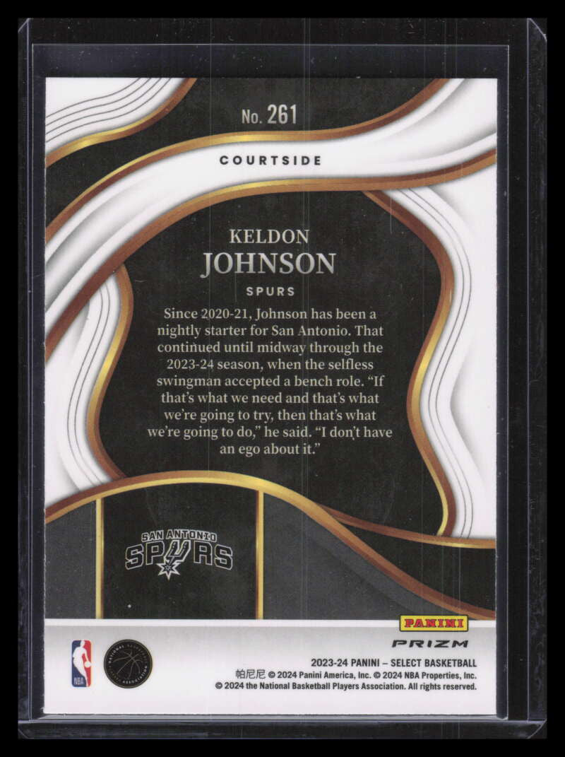 2023-24 Select Prizms Tiger Refractor 261 Keldon Johnson Concourse