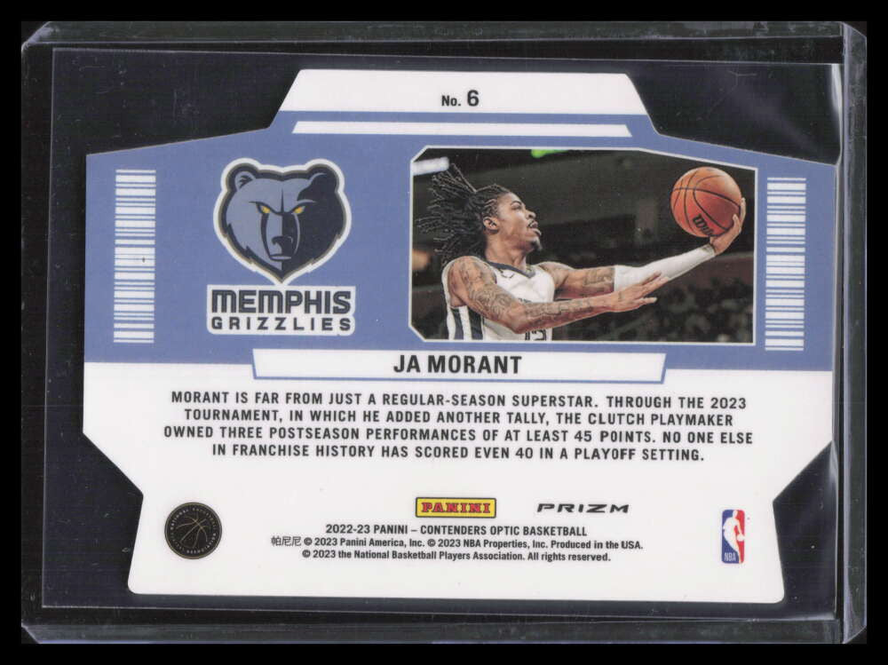 2022-23 Panini Contenders Optic Superstars 6 Ja Morant