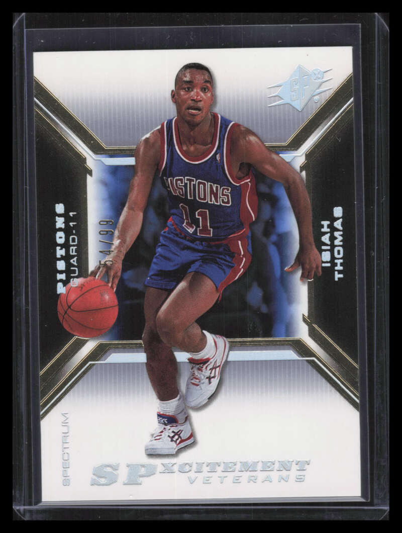 2005-06 SPx SPxcitement Veterans Spectrum xcv37 Isiah Thomas 54/99