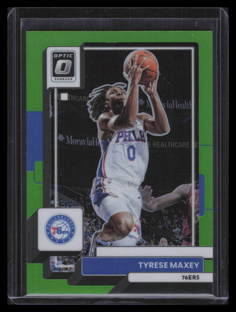 2022-23 Donruss Optic Lime Green Refractor 26 Tyrese Maxey 116/149