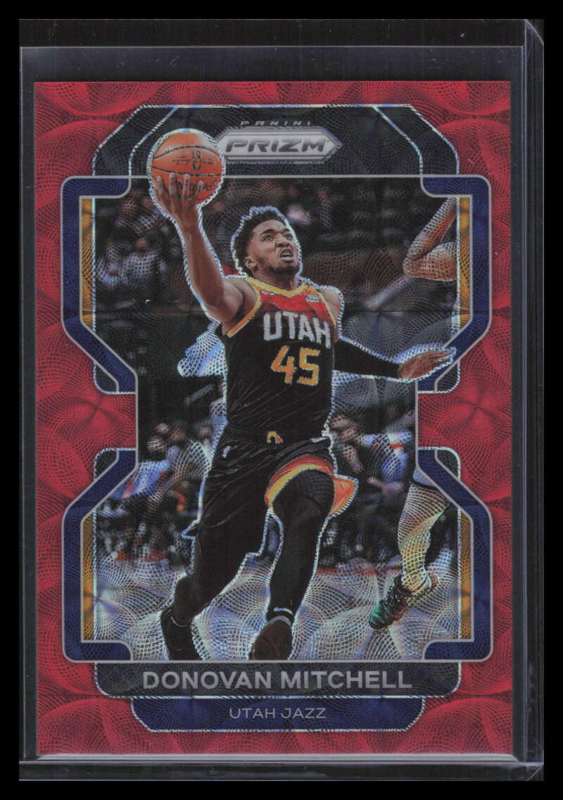 2021-22 Panini Prizm Prizms Choice Red Refractor 72 Donovan Mitchell 59/88