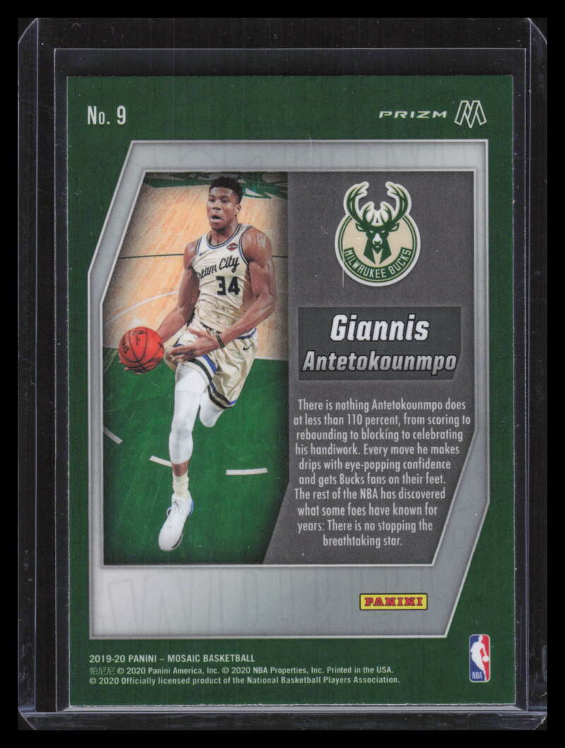 2019-20 Panini Mosaic Swagger 9 Giannis Antetkounmpo