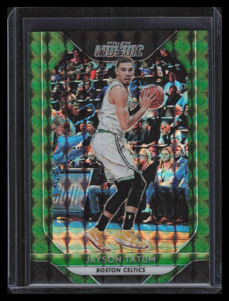 2018-19 Panini Prizm Mosaic Green 39 Jayson Tatum