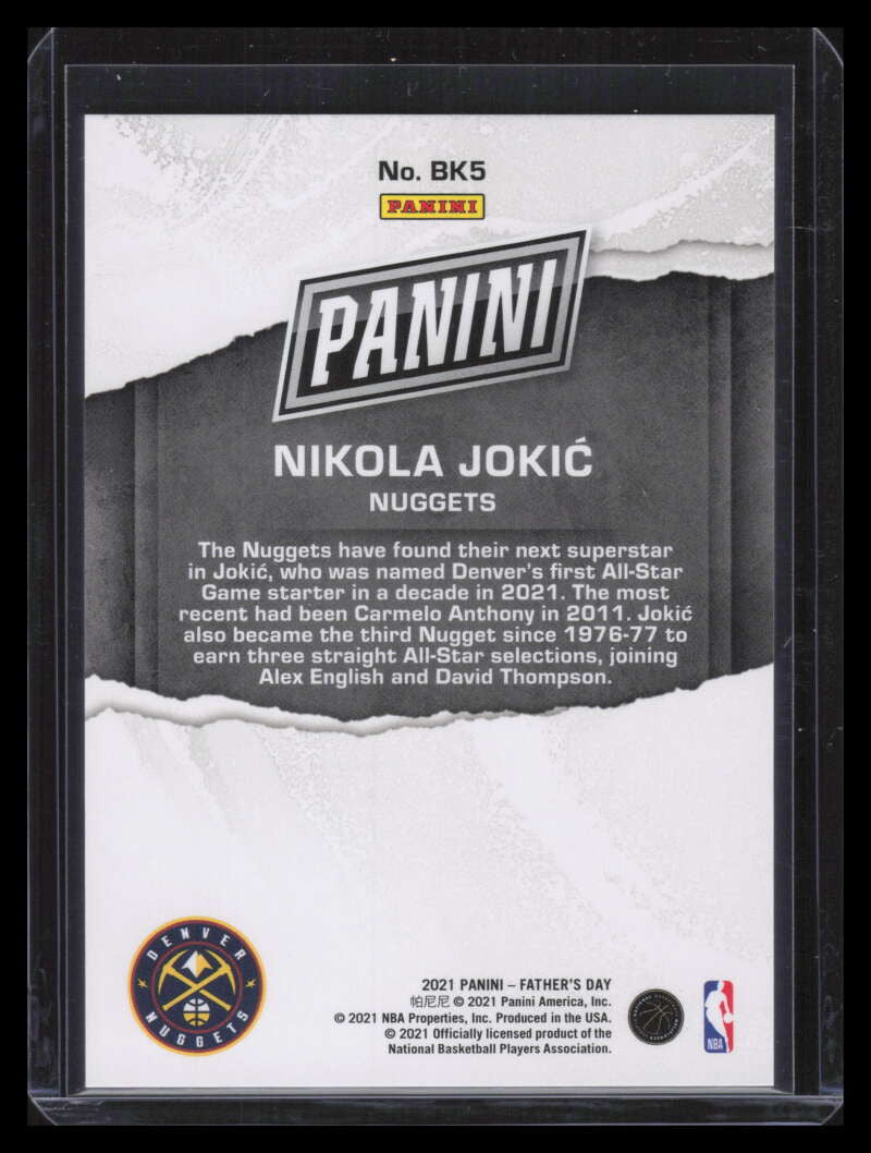 2021 Panini Father's Day Cracked Ice bk5 Nikola Jokic 47/50