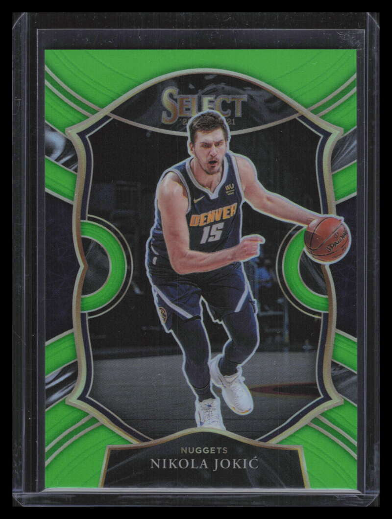 2020-21 Select Prizms Neon Green Refractor 58 Nikola Jokic 67/75