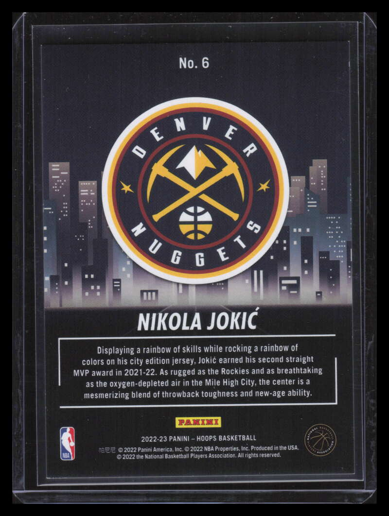 2022-23 Hoops City Edition Holo Artist Proof 6 Nikola Jokic 13/25