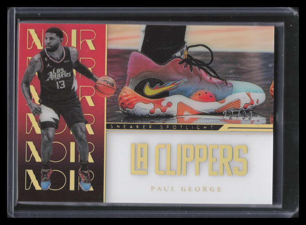 2022-23 Panini Noir Sneaker Spotlight 6 Paul George 22/99
