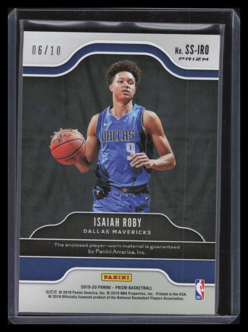 2019-20 Panini Prizm Sensational Swatches Prime 36 Isaiah Roby Rookie Patch 6/10