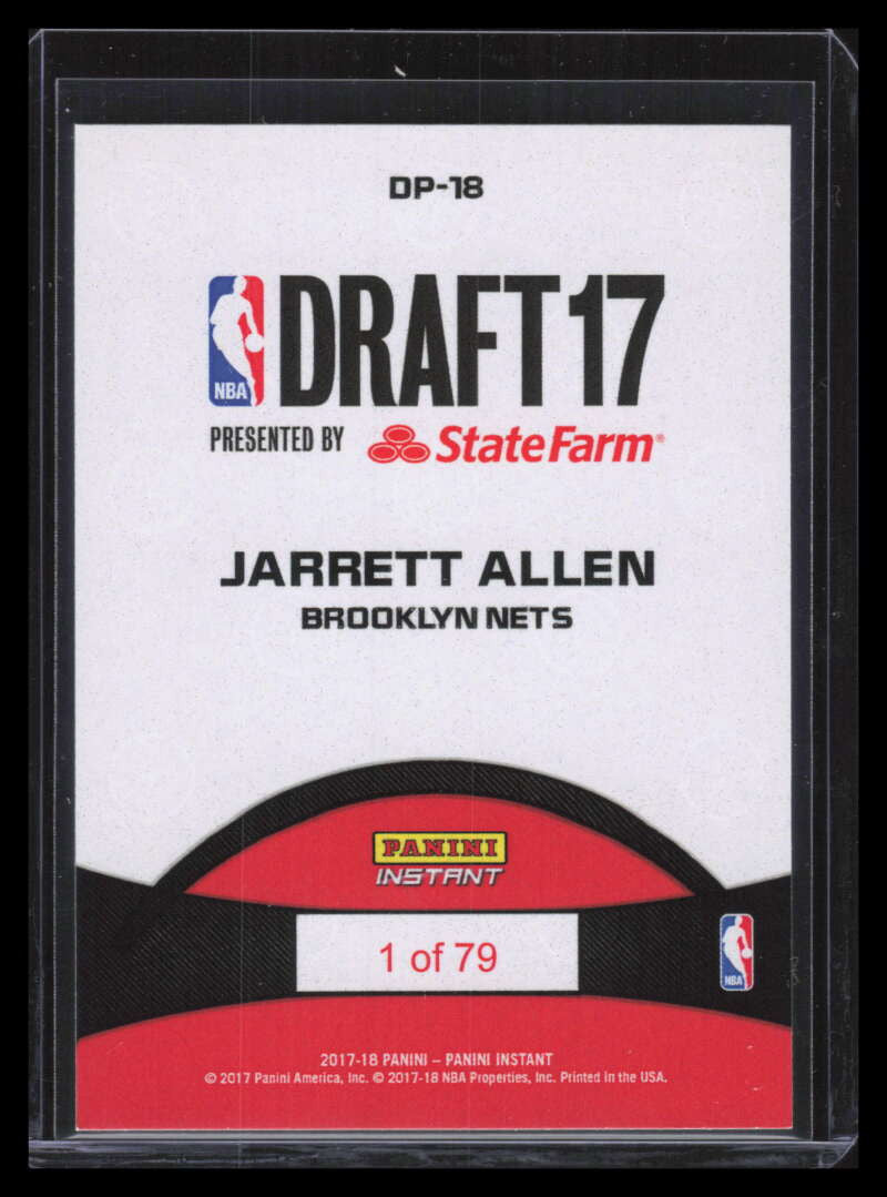 2017-18 Panini Instant NBA Draft dp18 Jarrett Allen 22nd Overall Pick Rookie /79