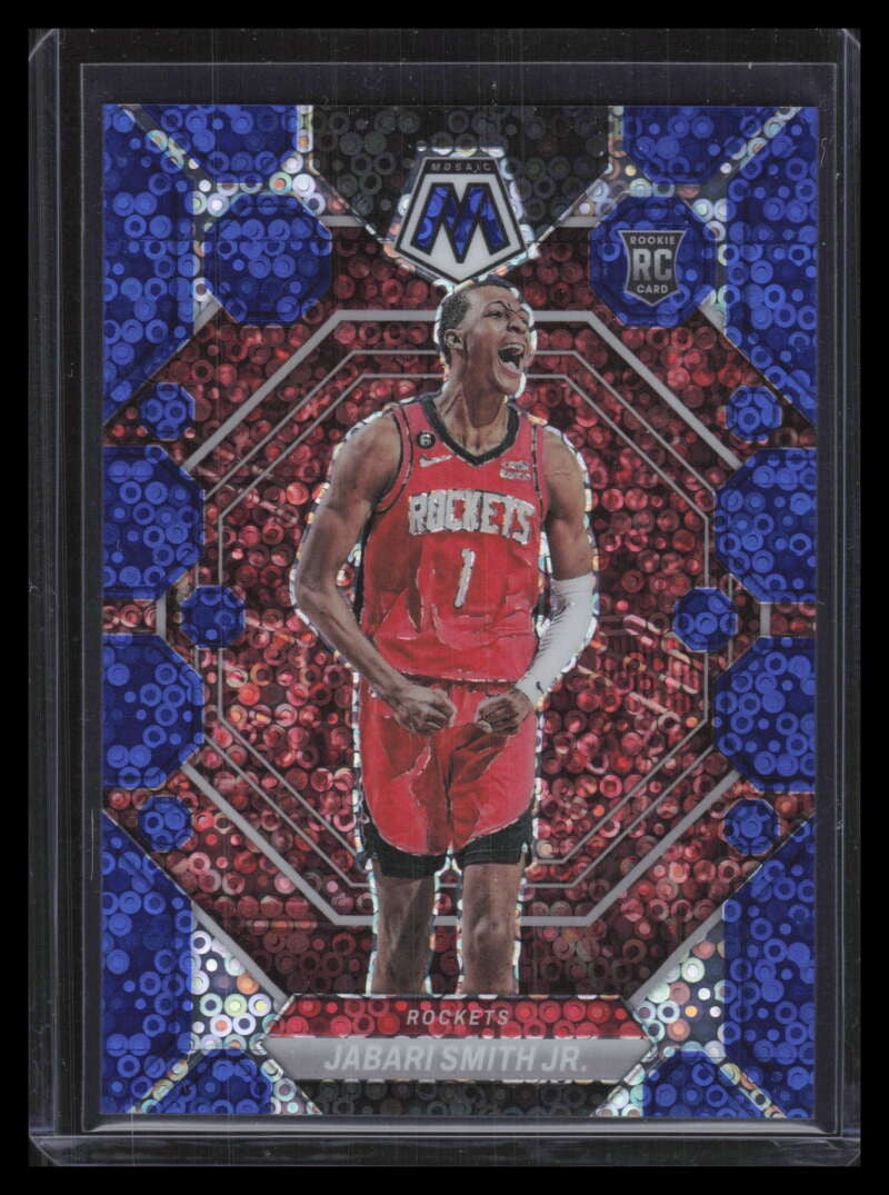 2022-23 Panini Mosaic Mosaic Fast Break Blue 239 Jabari Smith Jr. Rookie 7/85