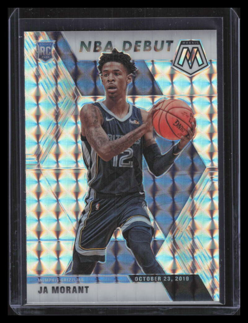 2019-20 Panini Mosaic Mosaic Silver Refractor 274 Ja Morant NBA Debut Rookie