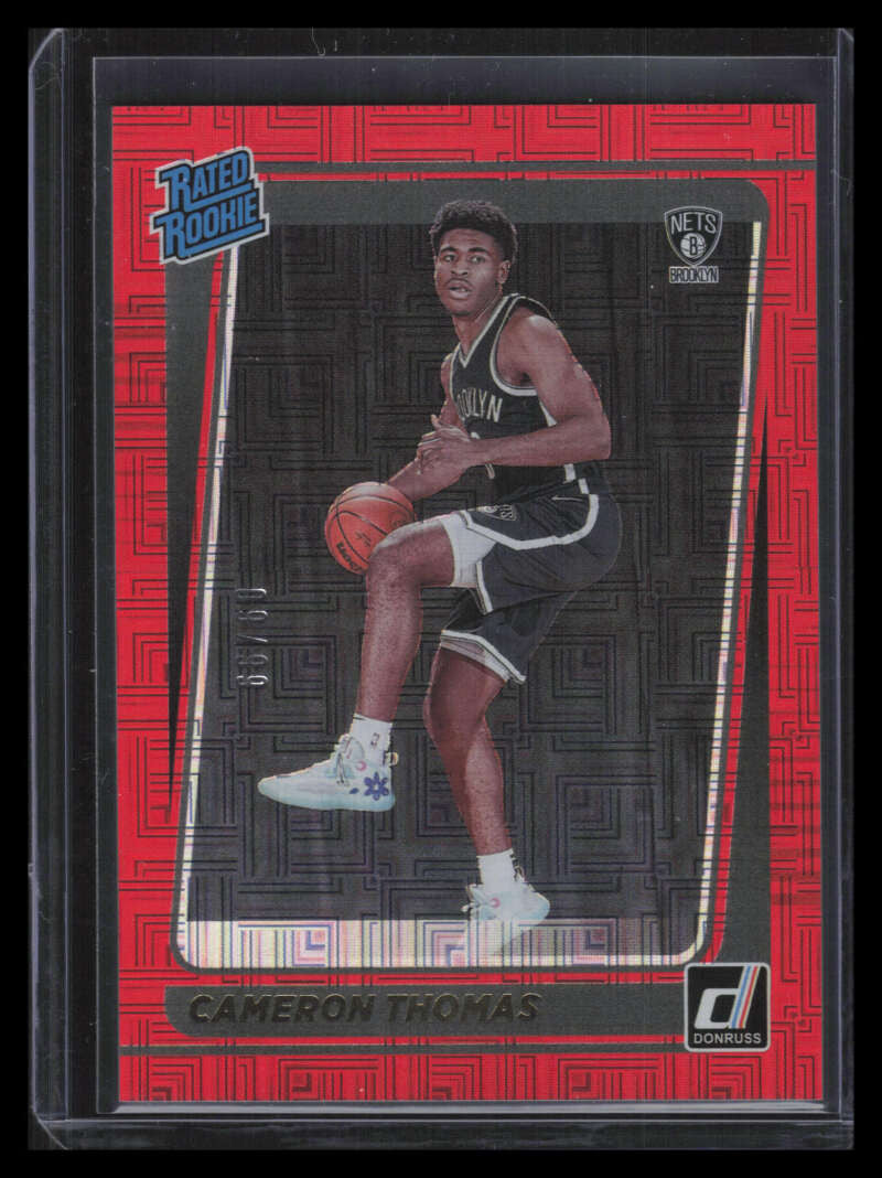 2021-22 Donruss Choice Red 203 Cameron Thomas RR Rated Rookie 9/99