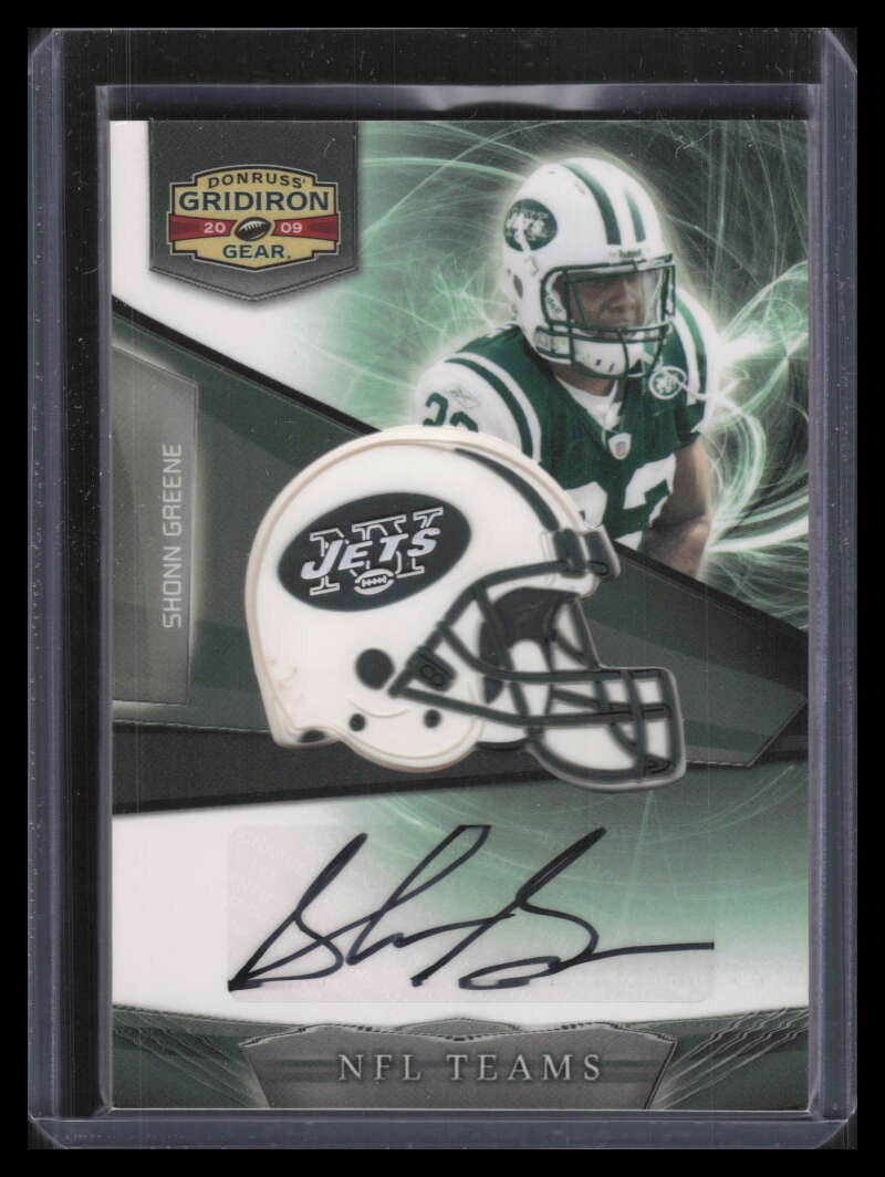 2009 Donruss Gridiron Gear Teams Signatures 28 Shonn Greene RC Patch Auto 43/50