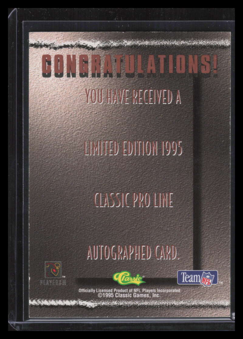 SOLD 156550 1995 Pro Line Autographs 82c Willie McGinest Auto 4/754 AP