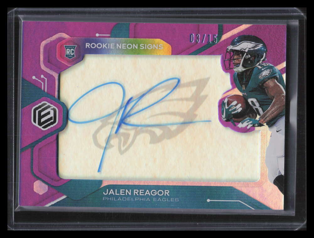 2020 Panini Elements Rookie Neon Signs Purple 16 Jalen Reagor Rookie Auto 3/15