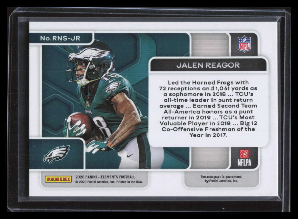 2020 Panini Elements Rookie Neon Signs Purple 16 Jalen Reagor Rookie Auto 3/15