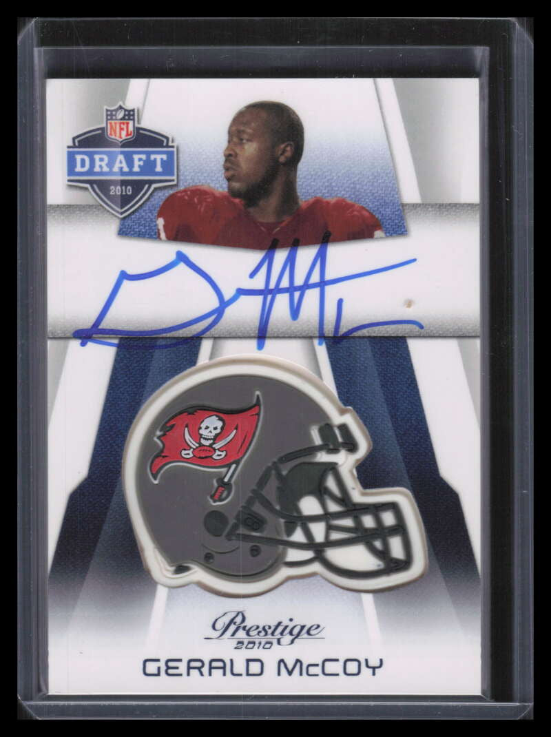 2010 Prestige Pro Helmets Autographs GM Gerald McCoy Rookie Patch Auto