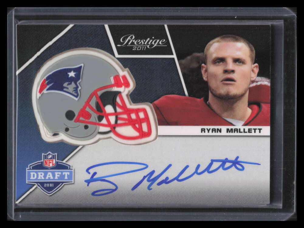 2011 Prestige Pro Helmets Autographs 24 Ryan Mallett Rookie Patch Auto