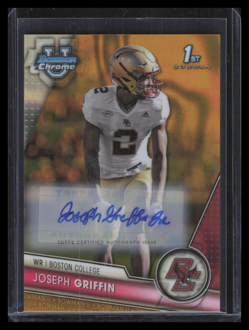 2023 Bowman Chrome U Autographs Gold Lava Refractor Joseph Griffin RC Auto 31/50