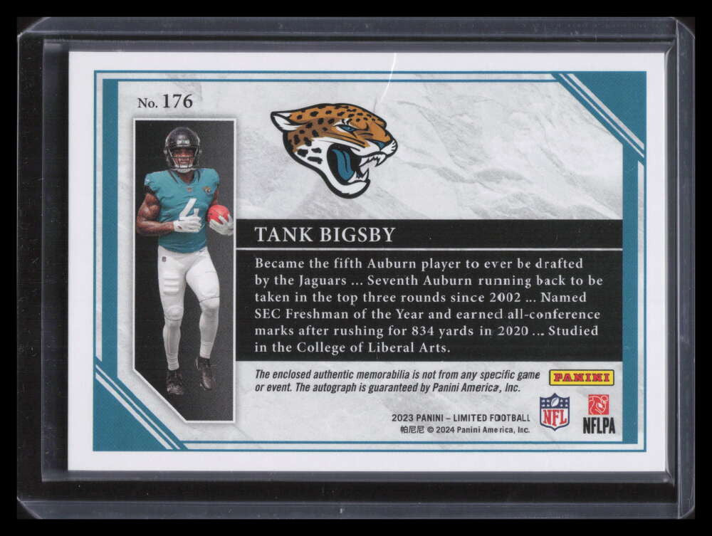 2023 Limited 176 Tank Bigsby Rookie Jersey Auto 14/99