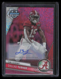 2023 Bowman Chrome U Autographs Fuchsia Refractor Dallas Turner RC Auto 63/150