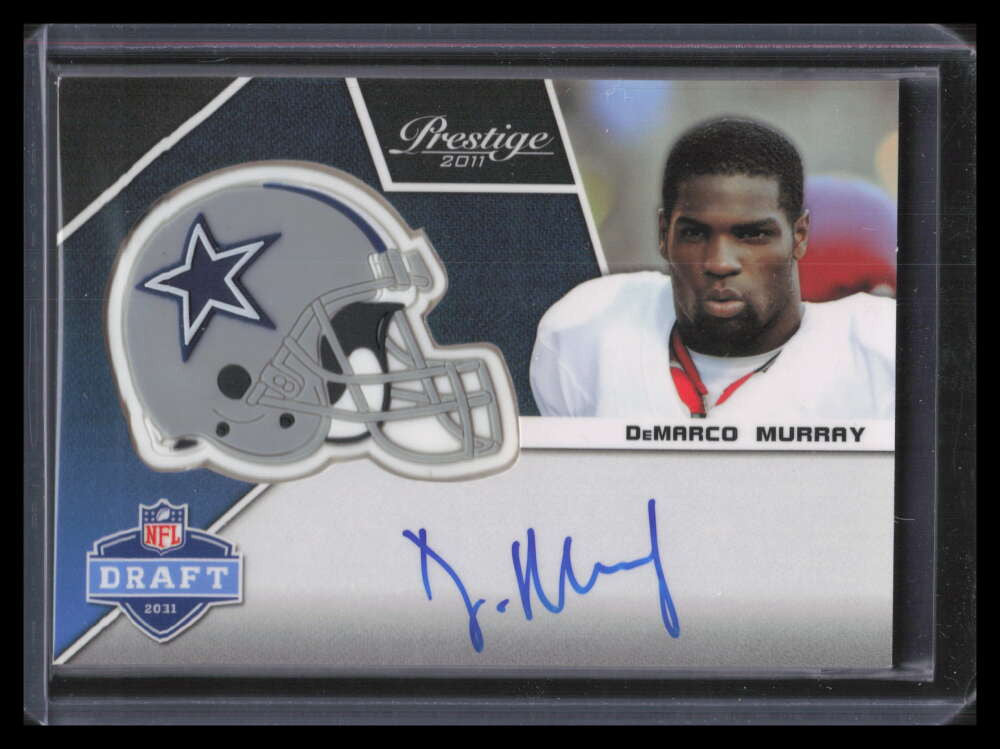 2011 Prestige Pro Helmets Autographs 19 DeMarco Murray Rookie Patch Auto